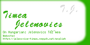 timea jelenovics business card